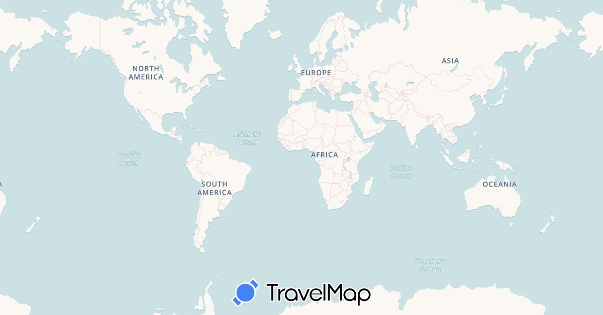 TravelMap itinerary: driving in Bosnia and Herzegovina, Bulgaria, Western Sahara, Spain, France, United Kingdom, Greece, Croatia, Italy, Morocco, Macedonia, Mauritania, Portugal, Romania, Serbia, Slovenia, Senegal (Africa, Europe)